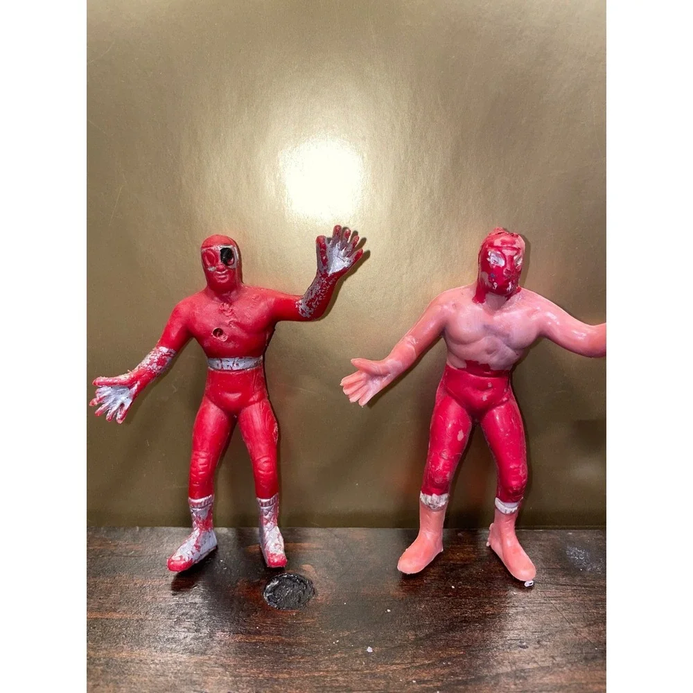 Lot of 3 Vintage Mexican Lucha‎ Libre Wrestling Action Figures Toys